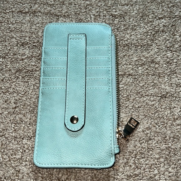 NEW Jen & Co mint blue green wallet with gold hardware - Picture 2 of 2